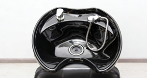 Fauteuil de lavage QUMENG au design moderne avec cadre en acier inoxydable et cuir synthétique écologique, doté de fonctions de massage pour la beauté - Product Image 6