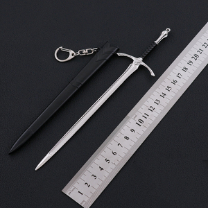 Porte-clés épée du Seigneur des Anneaux en Alliage de Zinc Métal de 22cm Mini Katana Glamdrings pour Périphériques de Film Modèles d'Épée Artisanat - Product Image 3