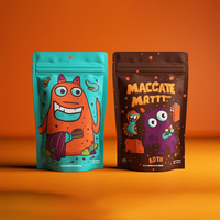 Sacs Doypack refermables à fermeture éclair, imprimés en héliogravure, avec logo et couleur personnalisés, fenêtre transparente mate, recyclables, imperméables