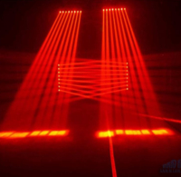 8 cabezales LED Sharpy de 10W para iluminación RGBWA con control DMX512/activación por sonido, clasificación IP33, aleación de aluminio, iluminación de escenario