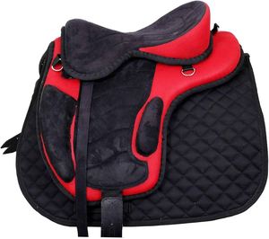 Silla de montar inglesa para caballos de resistencia |   Cinturón de equitación sin arnés de cuero de gamuza, cómodo, duradero, de calidad premium para entrenamiento y ejercicio ecuestre - Product Image 1