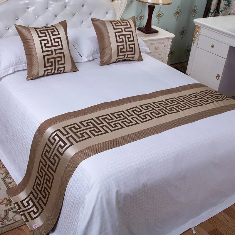 Высококачественное красивое постельное белье для отеля, декоративная подушка для кровати с флагом, наконечник для кровати, накладки для кровати