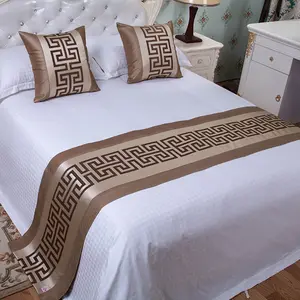 Hotel home high-end beautiful hotel bedding cushion decorative bed end flag bed end towel bed runners