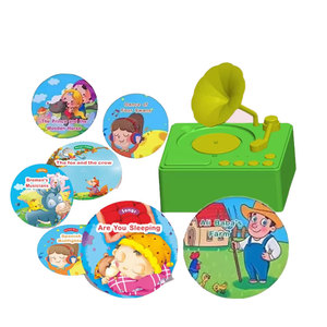 Vente en gros de jouets musicaux sensoriels pour tout-petits, lecteur de cartes d'histoires en plastique éducatif pour enfants, phonographe portable personnalisé, enregistreur de chansons - Product Image 1