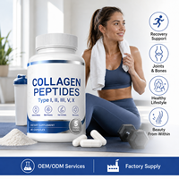 Capsules de peptides de collagène de types I, II, III, V, X – Soutien complet pour le bien-être corporel, les articulations, les os, la peau, les cheveux, les ongles et la récupération musculaire – Marque privée