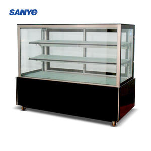 Más Popular 0,9 m Cake Showcase Chiller Glass Display Chiller para panadería y cafetería Refrigerado Pastelería Showcase Square - Product Image 5