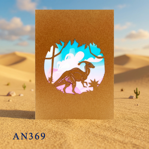 Carte pop-up 3D dinosaure en gros, faite à la main, couleur personnalisée, objet de collection, cadeau promotionnel de Thanksgiving, artisanat en papier découpé au laser, fabriqué au Vietnam - Product Image 6