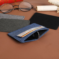Dompet Kartu Bisnis Kulit Tipis Vintage dengan Logo Custom, Penahan Kartu, untuk Pria