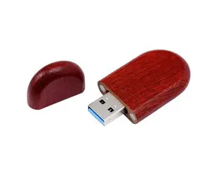 Eco-Friendly RC Edge Wood U Disk Custom 8g Oval Maple Wood USB Flash Drive