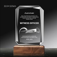 Trophée personnalisé DAOTIAN R210 en cristal K9 avec base en bois - Récompense haut de gamme pour la reconnaissance des employés, les retraites et les événements d'entreprise