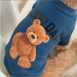 Sudadera de lana para perros estilo coreano, ropa de otoño e invierno para perros pequeños, ropa para gatos con estampado de oso de peluche - Product Image 4