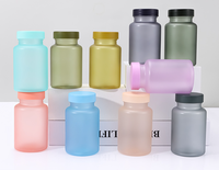 Flacon en plastique PET givré de 120 ml, imprimé sérigraphié, de qualité alimentaire, avec bouchon à vis, pour pilules, comprimés de calcium, vitamines, OEM/ODM