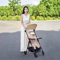 Poussette parapluie légère, poussette bébé portable à vue haute, pliage facile, amortissement des chocs, pour les tout-petits