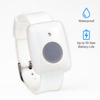 Bracelet d'urgence SOS pour appels d'urgence, alerte santé, soins aux personnes âgées, utilisation hospitalière, étanche, longue autonomie de la batterie, dispositif d'appel pour personnes âgées