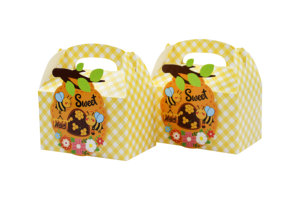 <strong>Bee</strong> Theme Portable Party Favour <strong>Gift</strong> Treat Packaging Paper Box Handle Recycled Recyclable Birthday Baby Shower Party Supplies - Product Image 3