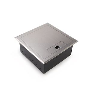 Boîtier de plancher surélevé avec prise de sol dissimulée et couvercle de gestion des câbles pour installation au bureau - Product Image 2