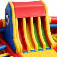 Parc d'obstacles gonflable commercial de grande taille, parc de jeux gonflable en PVC pour enfants, idéal pour les jeux d'équipe, les événements et la location pour fêtes