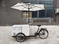 Chariot de vente ambulant avec congélateur pour glaces, bâtonnets glacés et gelato - Offre spéciale