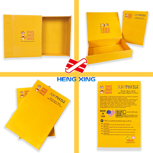 Caja de Regalo de Papel con Cierre Magnético, Laminación Brillante, Reciclable, Color Naranja, con Logotipo Personalizado HENGXING, Embalaje de Cartón para Rompecabezas Infantiles - Product Image 3