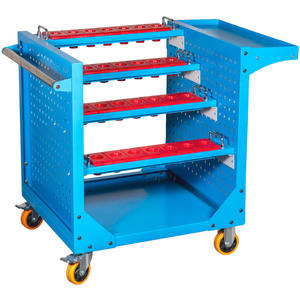 Fervi Cone Holder <b>Trolley</b> Steel Blue 1080x656x830mm Four-<b>Wheel</b> Industrial Movable - Product Image 1