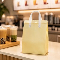 Sac isotherme non tissé personnalisé Heepack avec logo, sac à emporter jetable pour la livraison de thé au lait