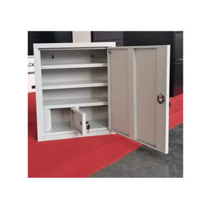 Boîte de rangement pour <span class=keywords><strong>pharmacie</strong></span> d'hôpital, murale, en acier inoxydable, trousse de premiers soins, armoires médicales <span class=keywords><strong>avec</strong></span> serrure à <span class=keywords><strong>clé</strong></span> - Product Image 2