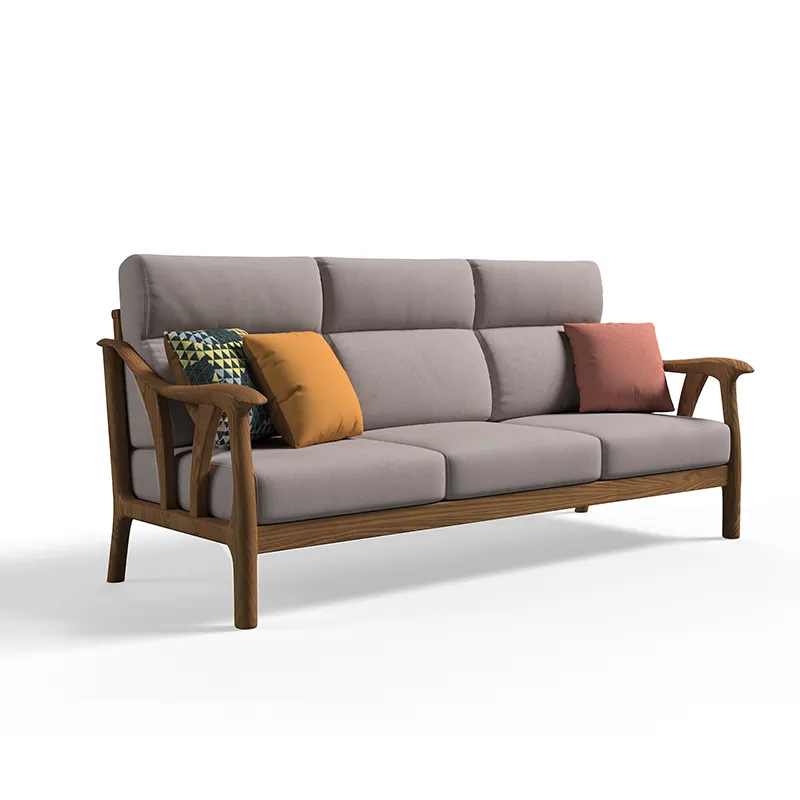 Sofa sudut kain Nordic baru Cina sofa sederhana furnitur ruang tamu kecil dan sedang