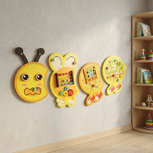 Gioco Educativo Montessori da Parete in Legno a Forma di Ape, Decorazione Murale Colorata, Allenamento Multifunzionale, Tavola Interattiva dell'Ape - Product Image 1