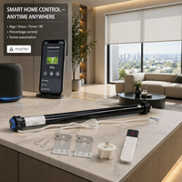 Moteur de store enrouleur intelligent en aluminium Matter, tube de 35 mm, 50/55 mm, 6 Nm, WiFi, Tuya, Apple Home, Alexa, Google, SmartThings, rideau motorisé