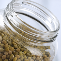 Frascos de Vidrio Transparentes Redondos para Almacenamiento, Recipientes Herméticos para Alimentos con Tapa Metálica para Gelatina, Ensaladas y Empaquetado de Cocina