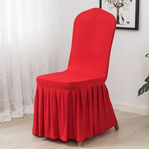 Funda elástica personalizada para <span class=keywords><strong>silla</strong></span> de comedor <span class=keywords><strong>con</strong></span> falda para hoteles, banquetes especiales, bodas, fundas para sillas de casa - Product Image 5