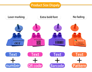 मूल लेजर जानवर 840-960mhz पशुधन बकरियों पर नज़र रखने वाले जानवरों के लिए पालतू जानवरों के लिए tpu uhf rfd कान टैग - Product Image 5