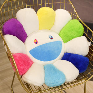 Peluche tournesol Murakami <span class=keywords><strong>Takashi</strong></span>, coussin <span class=keywords><strong>fleur</strong></span>, poupée mignonne pour fille, grande poupée en tissu, coton brodé, anniversaire, vente en gros - Product Image 6