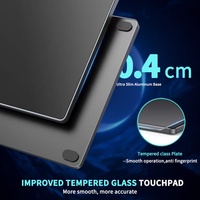 Souris à pavé tactile filaire USB portable en aluminium avec navigation multi-touch pour ordinateur portable, ordinateur de bureau Windows 7/10