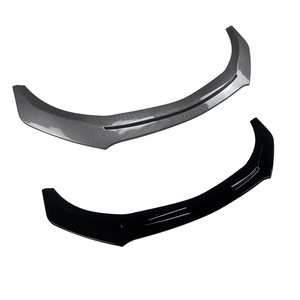 Amp-Z Front Bumper Lip Splitter For Mercedes-Benz A-Class W176 2013-2018 A45 AMG Piano Black Carbon Fiber Texture - Product Image 5