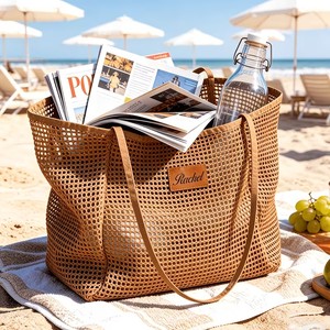 Bolsa de Playa y Piscina de Primera Calidad, 100% Algodón, con Diseño de Letras, Personalizable, Reutilizable y Ecológica, para Compras Diarias y Viajes - Product Image 2
