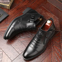Bottes Gothiques Tendance 2026 pour Hommes, Style Punk, Tête de Lion Métallique, Fermeture Éclair Latérale, Cuir Microfibre, Bout Pointu, Mi-Mollet, Bottes de Mode