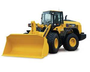 Chargeur sur pneus de taille moyenne Komatsu WA320 du Japon original avec boîte de vitesses et pompe de moteur de chargeur frontal en stock à vendre - Product Image 1