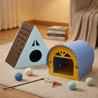 Panneaux acoustiques en feutre PET recyclé écologiques, matériau d'isolation phonique pour la réduction du bruit, pour la fabrication de niches pour chats et meubles pour animaux de compagnie.