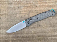 Couteau pliant Mini BM 535 avec manche en fibre de carbone, lame personnalisée à pointe tombante pour le camping et les couteaux de poche tactiques, livraison US