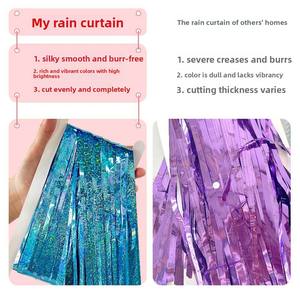 Rideau de fête en paillettes métalliques Nicro pour anniversaire, <span class=keywords><strong>mariage</strong></span>, mur, frange en feuille rose, toile de fond pour décoration de <span class=keywords><strong>mariage</strong></span> - Product Image 3