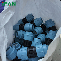Conexiones de tubería de plástico de alta calidad IFAN, codo de manguera HDPE de 20-110 mm, conexiones de compresión PP, conexiones HDPE para suministro de agua