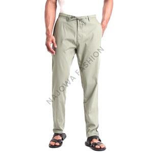 Pantalon de survêtement décontracté, confortable et durable pour hommes avec décoration en dentelle Premium OEM ODM disponible - Product Image 1