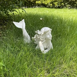 Witt sirena decorazione statua ornamenti giardino arte resina all'aperto ornamenti e giardino prato decorazioni - Product Image 4