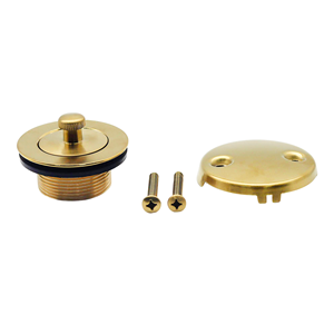 Kit di Pulizia Universale in Ottone Dorato Anti-odore per Scarico Vasca da Bagno con Sistema Lift and Turn - Product Image 3