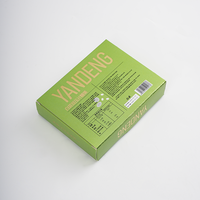 Emballage alimentaire personnalisé, boîte pliante en carton vert, boîtes en papier imprimées pour bonbons