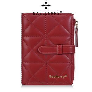 กระเป๋าสตางค์ผู้หญิง Baellerry ลายควิลท์ สีแดง ความจุขนาดใหญ่ ลายเพชร แฟชั่น ใช้ได้ทุกวัน - Product Image 5