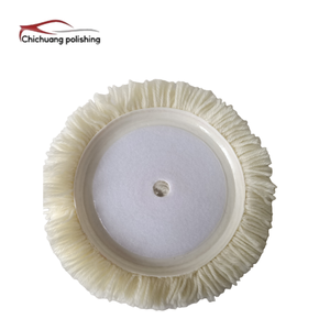 Roue de <span class=keywords><strong>polissage</strong></span> en laine torsadée professionnelle de 7 pouces avec franges latérales, pour <span class=keywords><strong>polissage</strong></span> de <span class=keywords><strong>voiture</strong></span>, grain OEM 1500/2000, pour meuleuse d'angle - Product Image 1