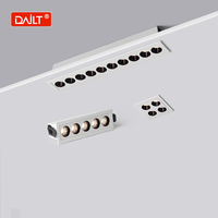 Spot LED encastré linéaire en aluminium avec grille, angle de faisceau 36°, 3000K-6000K, pour salle à manger, vente en gros