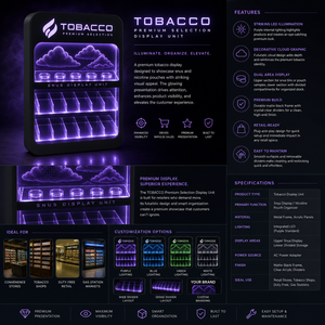Vitrine de présentation verrouillable pour tabac, cigarettes, spiritueux, <span class=keywords><strong>CBD</strong></span> et snus avec éclairage LED pour fabricants et grossistes - Product Image 2